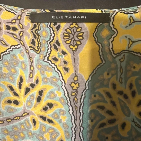 Elie Tahari Paisley Print Blouse l PTP 17 - Picture 5 of 5